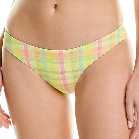 NWT Dippin' Daisy's Reversible Nocturnal Plaid Bikini Bottom size Large - Picture 2 of 16